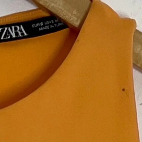 Zara High Neck Romper Tangerine Orange Size S High Neck Stretch Sleeveless - Picture 11 of 11